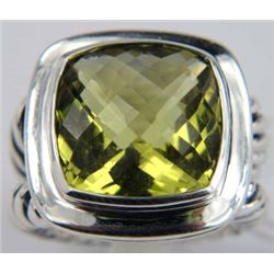David Yurman Silver Lemon Citrine Ring