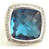 Image 1 : David Yurman Silver Blue Topaz Diamond Ring