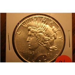 1927 peace dollar au