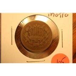 1864 two cent large motto