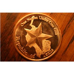 republic of texas 1oz copper