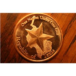 republic of texas 1oz copper
