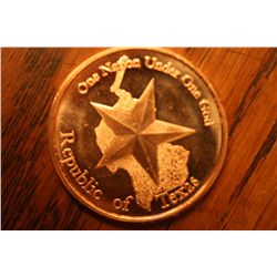 republic of texas 1oz copper