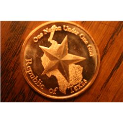 republic of texas 1oz copper