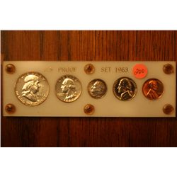 1963 proof set in capital holder