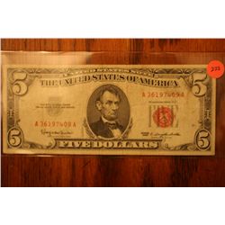1963 $5 red seal