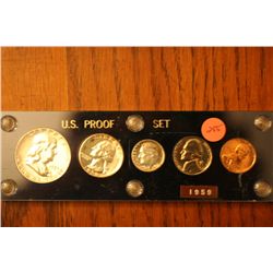 1959 proof set in capital holder