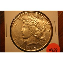 1927 peace dollar au