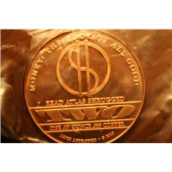 one ounce copper round