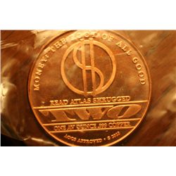 one ounce copper round