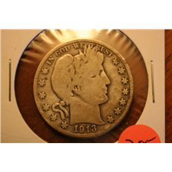1913 barber half dollar
