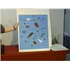 Image 1 : Two large Japanese prints: serigraph by Izuka, "American Landscape", #17/125; and colored etching of