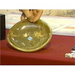 Well-carved agate dish of somewhat oval form and good color