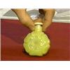 Image 1 : Old, Chinese carved yellow Peking glass snuff bottle in the form of a stylized flower (minor wear), 