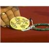 Image 1 : Two Chinese objects: spinach jade bracelet with silver-gilt mounts (wear to gilt) and a carved and s