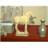 Image 1 : Well-modeled, Chinese T'ang Dynasty, painted pottery model of a saddled horse standing foursquare (s