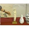 Image 1 : Finely carved and detailed, old Chinese ivory figure of a standing empress with elaborate phoenix he
