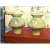 Image 1 : Pair of very unusual form and large, Chinese Han Dynasty, partially iridescent, green glazed pottery