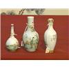 Image 1 : Three finely decorated, Chinese miniature porcelain vases: antique Famille Verte, circa 1900 with Ch