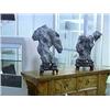 Image 1 : Pair of good, Chinese Ling Bi stone scholar's rocks, fine carved wood stands