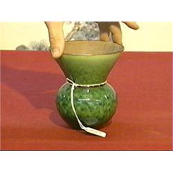 Rare, Chinese Kang hsi mark and of the period, spittoon-like vessel (rim repair and cracks), very un