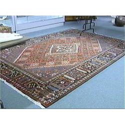 Older Persian wool rug with various geometric and stylized floral designs, Jushugan, approx. 7'2" x 
