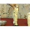 Image 1 : Well carved older Chinese ivory figure of a beauty in long robes with sword and candle, good detaili