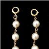 Image 3 : 2 CULTURED PEARL, 14K YELLOW GOLD BRACELETS.