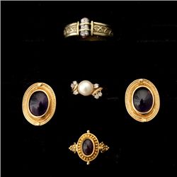 COLLECTION OF MULTI-STONE, DIAMOND, GOLD JEWELRY.