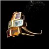 Image 2 : 2 MULTI-STONE, 14K YELLOW GOLD RINGS.
