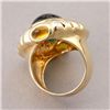 Image 3 : TOURMALINE, CITRINE, DIAMOND, 14K YELLOW GOLD RING.