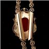 Image 4 : AGATE CAMEO, GOLD-FILLED, METAL NECKLACE.