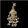Image 2 : FRESHWATER C/P, ENAMEL, SILVER GILT EARRINGS.