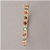 Image 2 : MULTI-STONE, 10K YELLOW GOLD BRACELET.