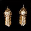 Image 1 : FRESHWATER CULTURED PEARL, SILVER GILT EARRINGS.