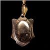 Image 3 : VICTORIAN PEARL, ENAMEL, 14K Y/G LOCKET NECKLACE.