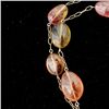Image 2 : TOURMALINE, 18K YELLOW GOLD NECKLACE.