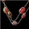 Image 3 : TOURMALINE, 18K YELLOW GOLD NECKLACE.