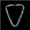 Image 1 : BLUE TOPAZ, 18K YELLOW GOLD NECKLACE.
