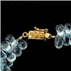 Image 3 : BLUE TOPAZ, 18K YELLOW GOLD NECKLACE.
