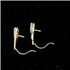 Image 3 : PAIR OF DIAMOND, 14K YELLOW GOLD EARRINGS.