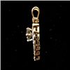 Image 3 : DIAMOND, 14K YELLOW GOLD HEART PENDANT.