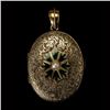 Image 1 : VICTORIAN ENAMEL, PEARL, 12K Y/G LOCKET PENDANT.