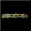 Image 1 : CRYSOPHRASE, 10K YELLOW GOLD BRACELET.
