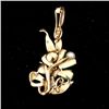 Image 4 : JADE, CULTURED PEARL, 14K Y/G PENDANT-ENHANCER.