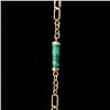 Image 3 : MALACHITE, DIAMOND, Y/G PENDANT-NECKLACE.