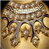 Image 2 : VICTORIAN ENAMEL, PEARL, 14K YELLOW GOLD LOCKET.