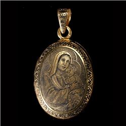 18K YELLOW GOLD LOCKET PENDANT.