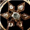 Image 2 : GEORGIAN DIAMOND, ENAMEL, 10K YELLOW GOLD BROOCH.