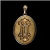 Image 1 : VICTORIAN DIAMOND, 14K YELLOW GOLD LOCKET PENDANT.
